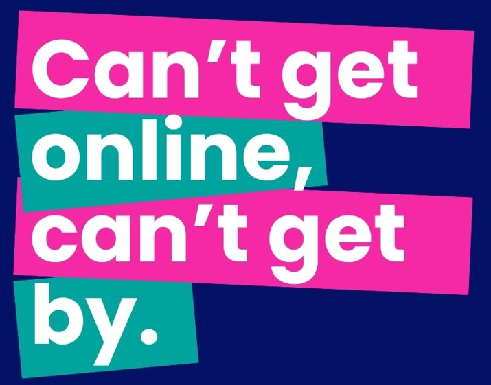 "can't get online, can't get by"